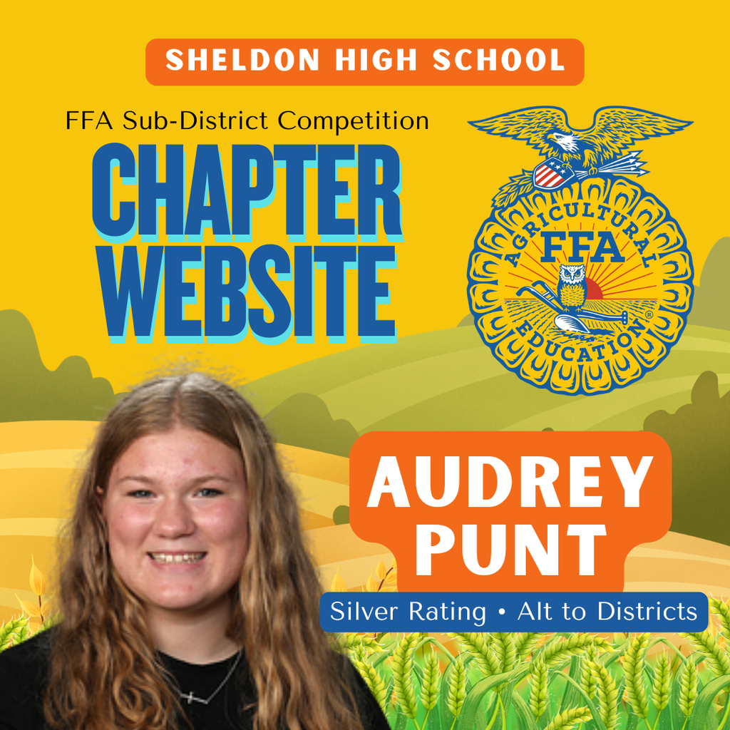 Congratulations to our Sheldon High School FFA members who performed well at the Sub-District Competition this past Saturday.   They also earned a Silver Rating in Ag Broadcasting . Great job representing Sheldon FFA and good luck to our students as they compete at Districts this Saturday! Go Orabs!