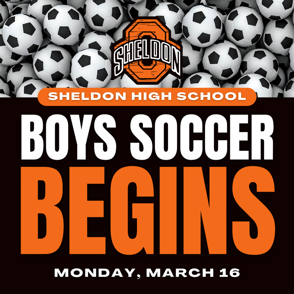 Sheldon High School boys soccer and boys & girls golf seasons kick off tomorrow! Good luck to all of our students and coaches as they get their seasons started — Go Orabs!