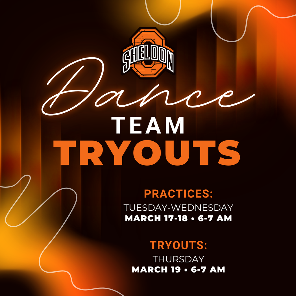Sheldon High School Dance Team practices and tryouts are happening this week in the high school gyn! Come be part of the fun, meet new friends, and show off your talent. We can’t wait to see you there! Go Orabs! #leadon #orabs #sheldonorabs #orabnation #sheldoncommunityschooldistrict #sheldonhighschool #orabdance #danceteam