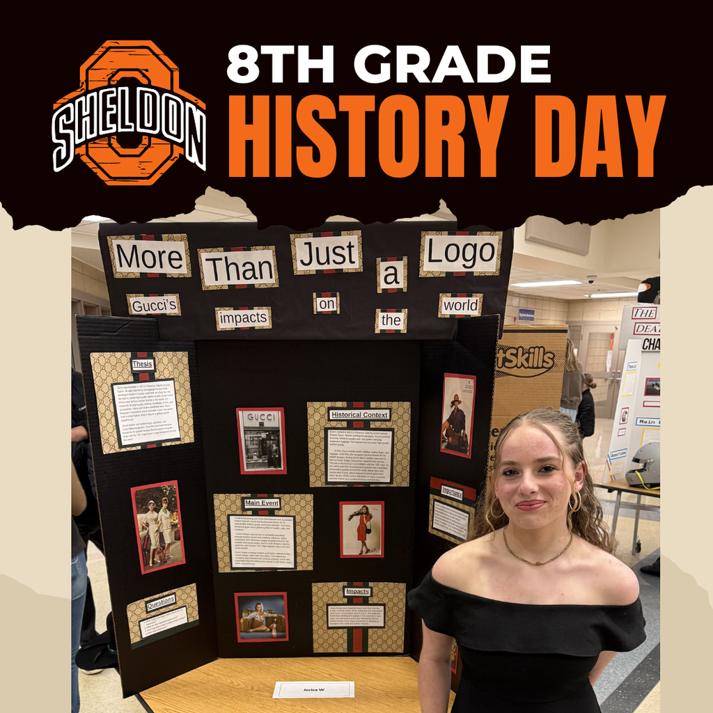 Sheldon Middle School History Day Students spent time researching important historical figures, significant events, and key milestones. They then shared their learning through creative presentations with family members, parents, and friends. This event gave students the opportunity to showcase their hard work, strengthen their presentation skills, and bring history to life. We are proud of their dedication and enthusiasm! #leadon #orabs #sheldonorabs #orabnation #sheldoncommunityschooldistrict #sheldonmiddleschool #8thgradehistoryday #history