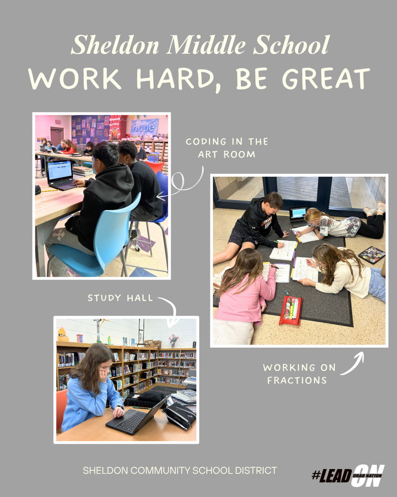 Sheldon Middle School students are working hard and striving for greatness!