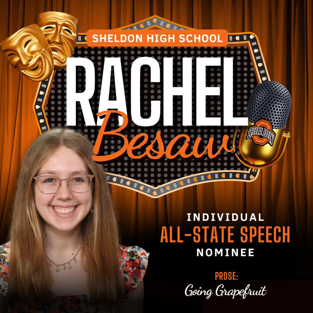 Congratulations to our Sheldon High School students who have qualified for Individual All-State Speech!   🟠 Rachel Besaw — Prose, Going Grapefruit 🟠 Theresa Nilles — Expository Address, A Musical Journey 🟠 Eli Thiner — Storytelling, I, Cthulhu  On Saturday, 15 students represented Sheldon at the Individual Speech State Contest in Denison, performing a total of 24 events. From those performances, three were selected as the best in their centers and have earned the opportunity to perform at All-State in Cedar Falls in just a few weeks.   Receiving an All-State nomination is an outstanding accomplishment that is awarded to only a small percentage of performers across Iowa. This recognition is especially meaningful for these students, as this will be their fourth time performing at All-State — an honor achieved by only a handful of students statewide. Go Orabs!