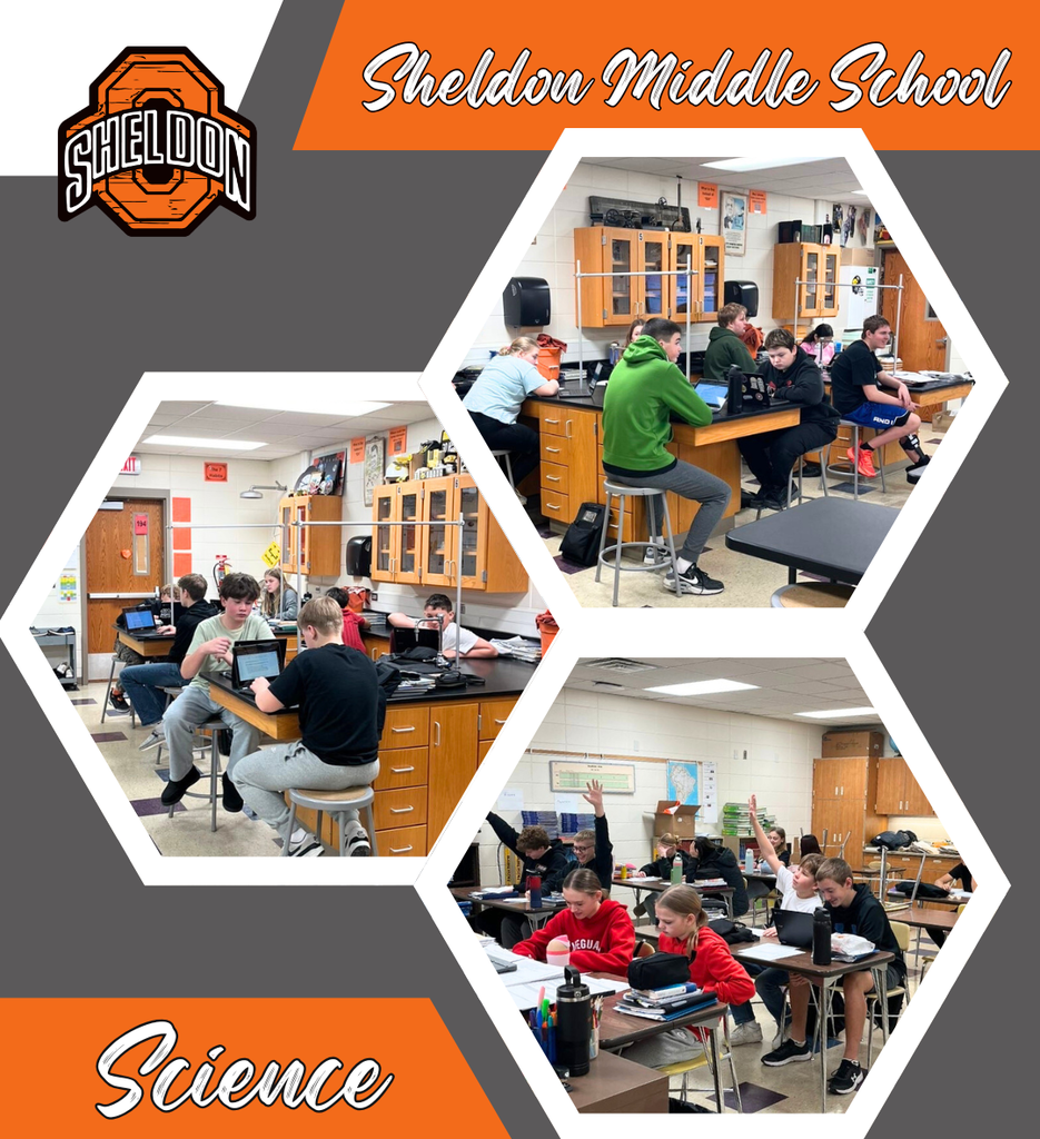 Sheldon Middle School students in Mr. Gude’s and Mr. Kramer’s science classes have been hard at work exploring new concepts and building their scientific skills! Go Orabs! *Image created by Sheldon High School Mass Media student, Anthony Reyes-Ruiz*