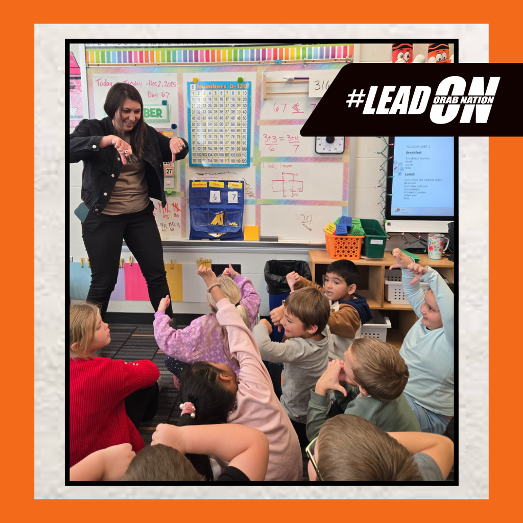 Mrs. Ney’s first-grade class kicked off their afternoon with fun addition and subtraction activities! We have some very smart Orabs!  *Image created by Sheldon High School Mass Media student, Adyn Whitcanack*