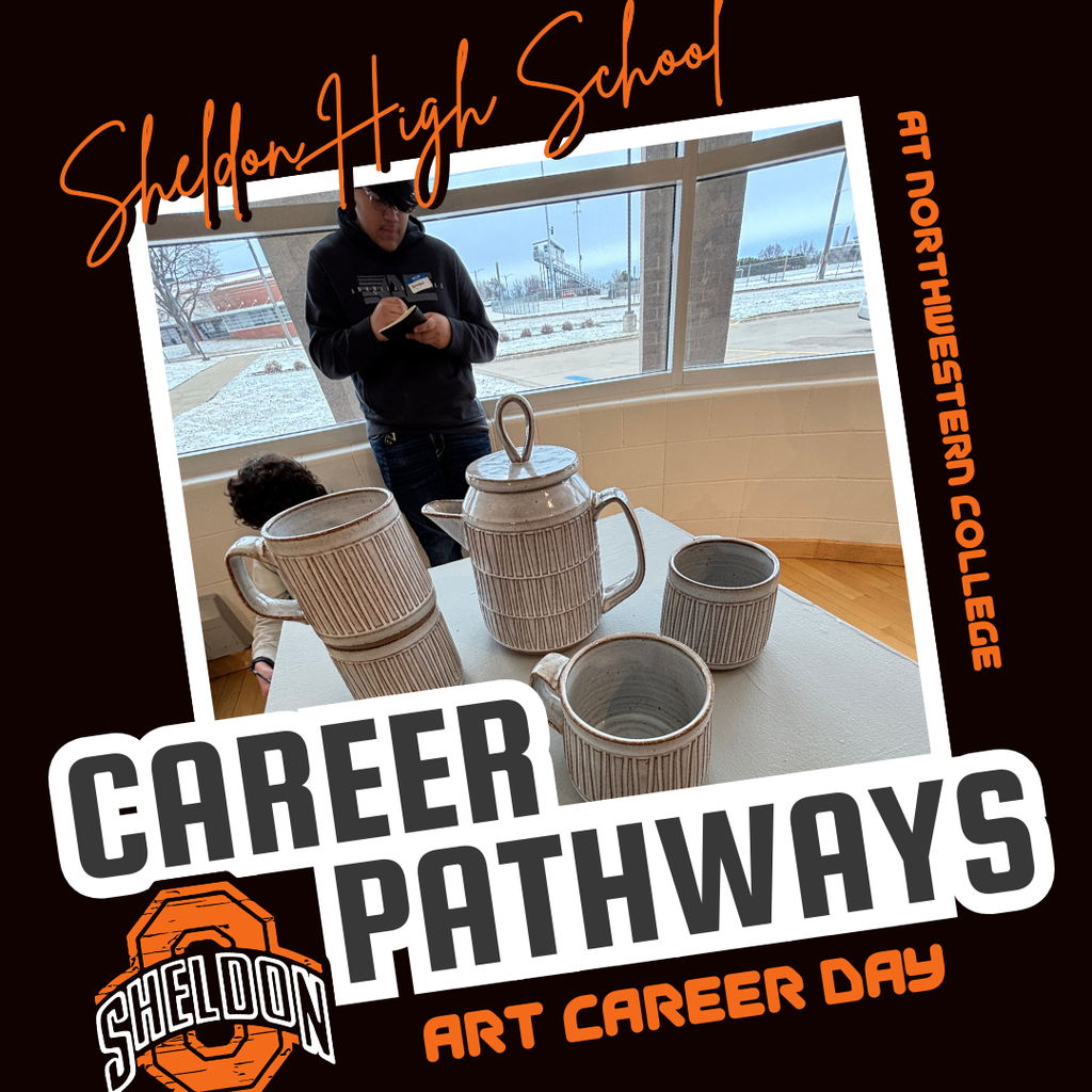 Sheldon High School art students recently attended the Northwestern College Creative Pathways Art Career Day. They spent time connecting with artists and creative professionals, learning about careers in the arts, and even creating a few small pieces of their own! Way to go Orabs!