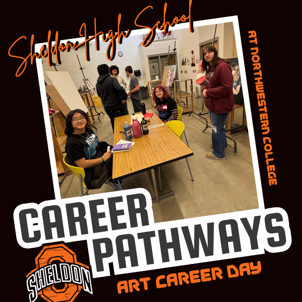 Sheldon High School art students recently attended the Northwestern College Creative Pathways Art Career Day. They spent time connecting with artists and creative professionals, learning about careers in the arts, and even creating a few small pieces of their own! Way to go Orabs!