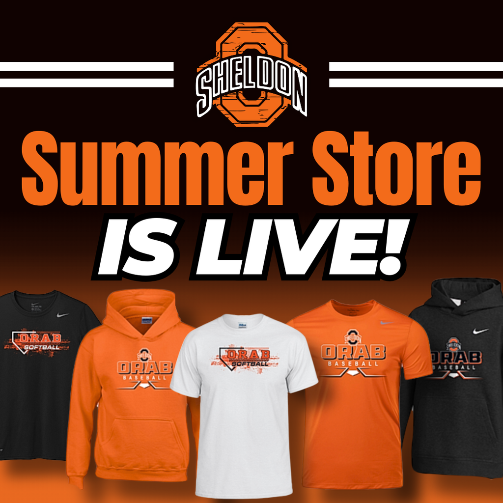 The Orab Summer Apparel Store is now open! Be sure to place your order online by Monday, May 4. Place your orders here: https://sheldonsummersports2026.itemorder.com/shop/home/