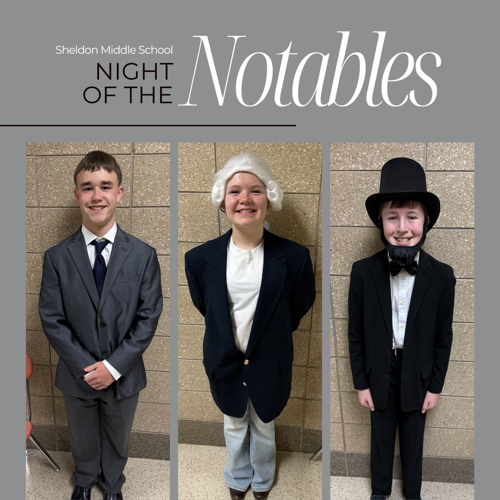 Our talented Sheldon Middle School 6th graders brought history to life during last week’s “Night of the Notables!” Through in-depth research and creative presentations, students stepped into the roles of influential figures from the past—sharing their stories, achievements, and lasting impact in an engaging and memorable way. Way to go Orabs!