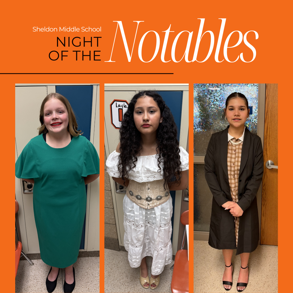 Our talented Sheldon Middle School 6th graders brought history to life during last week’s “Night of the Notables!” Through in-depth research and creative presentations, students stepped into the roles of influential figures from the past—sharing their stories, achievements, and lasting impact in an engaging and memorable way. Way to go Orabs!