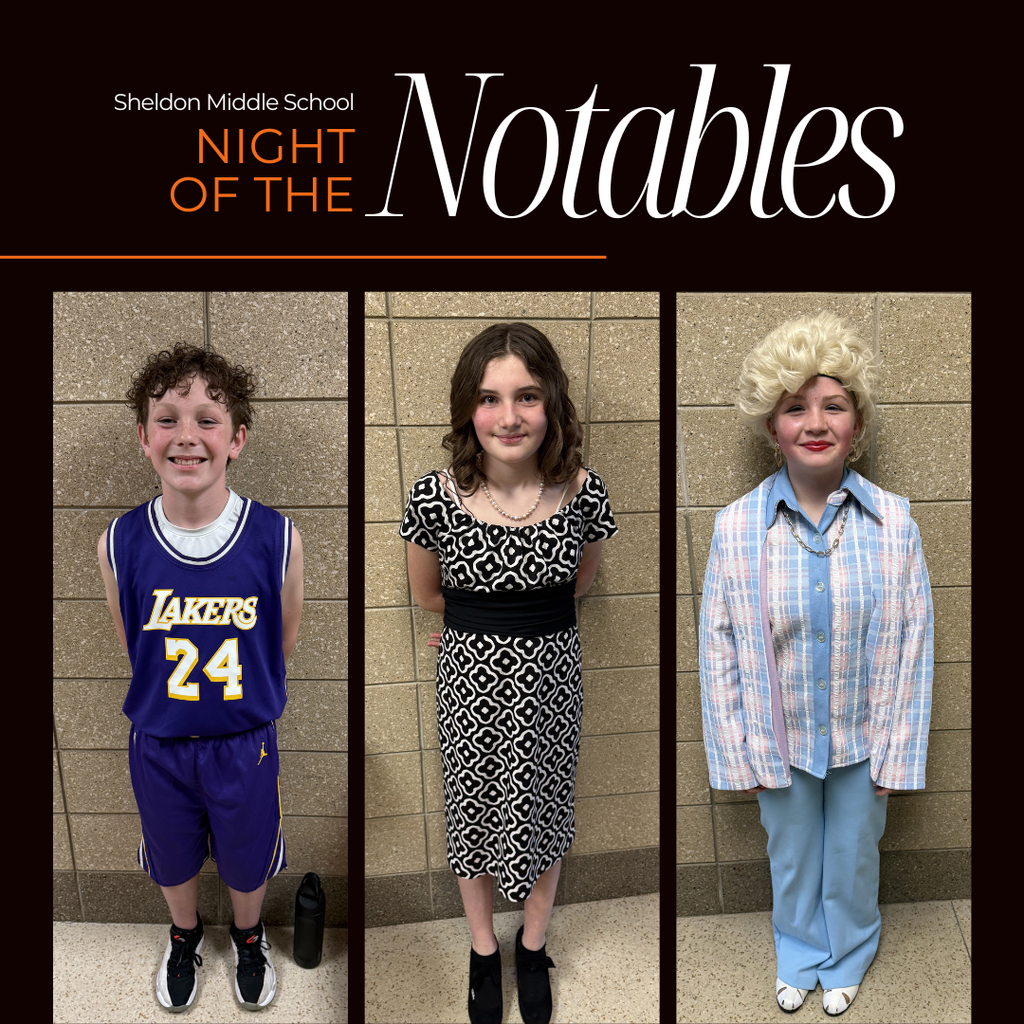 Our talented Sheldon Middle School 6th graders brought history to life during last week’s “Night of the Notables!” Through in-depth research and creative presentations, students stepped into the roles of influential figures from the past—sharing their stories, achievements, and lasting impact in an engaging and memorable way. Way to go Orabs!