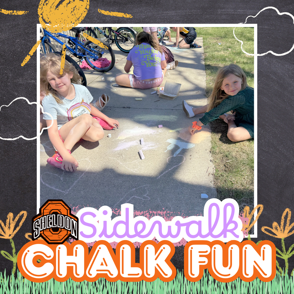 East Elementary students took advantage of last week’s beautiful weather by getting creative with a fun sidewalk chalk activity. Way to go Orabs!