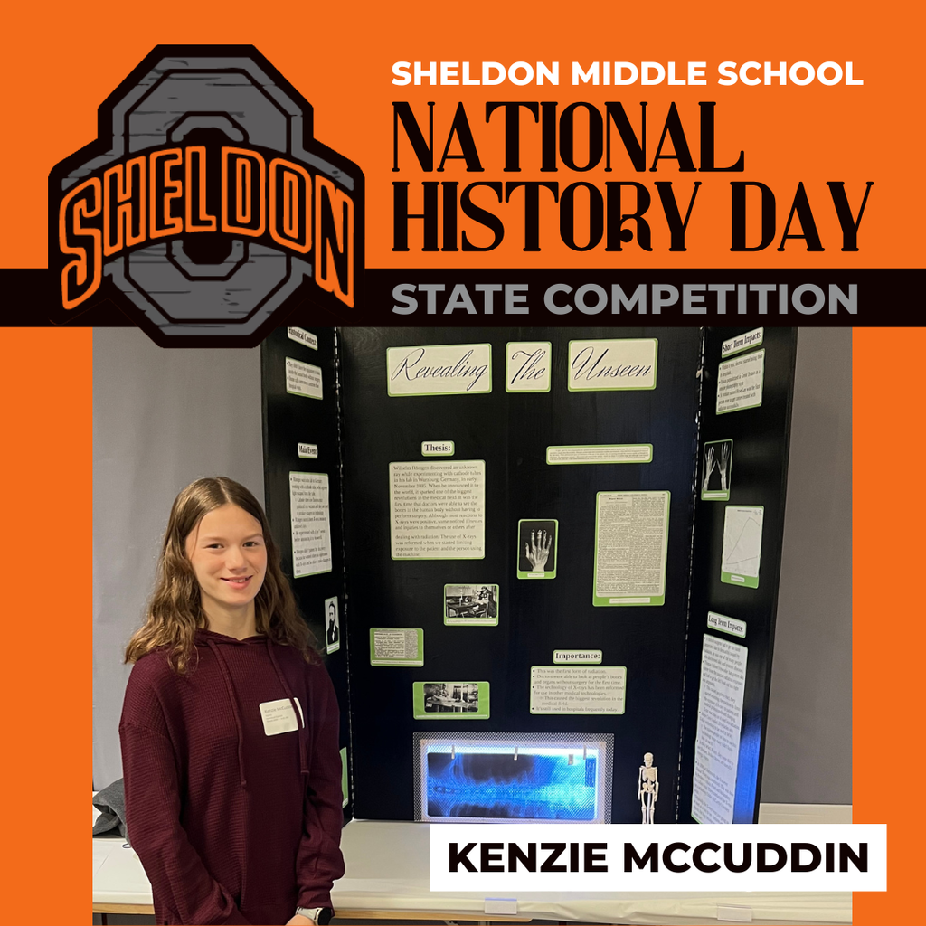 Three Sheldon Middle School students were honored with attending the National History Day State Competition in Ames on Monday. They earned their spot by qualifying at the district competition back in March. Way to go Orabs!