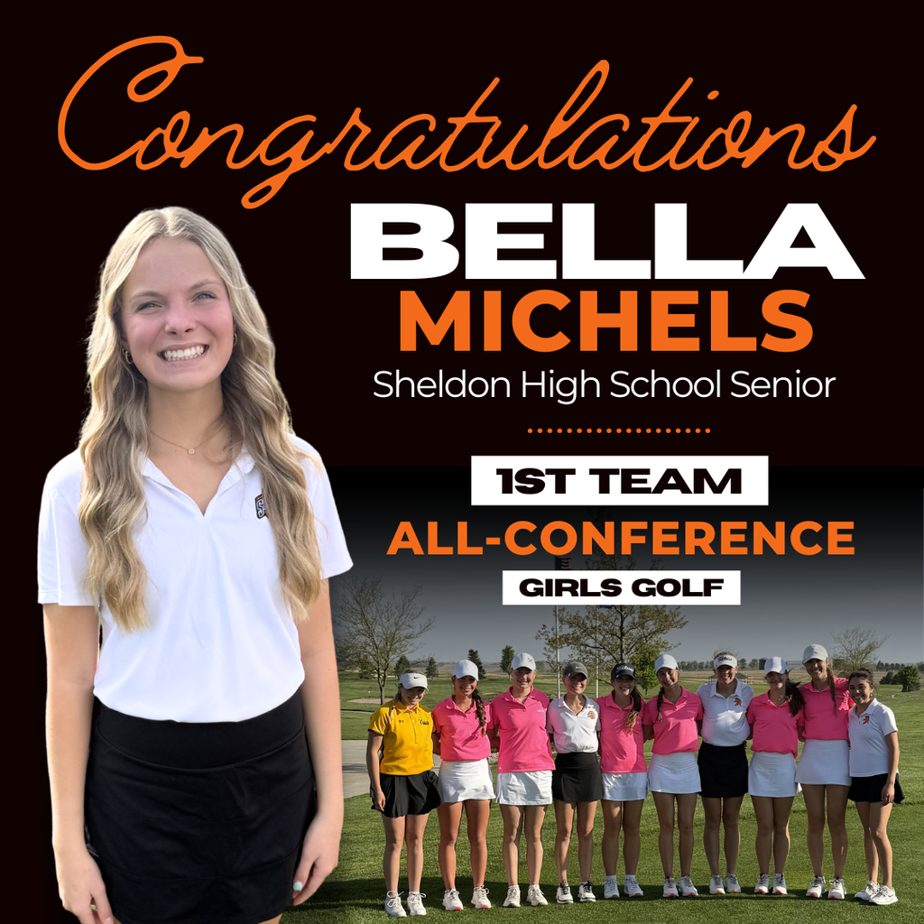 Congratulations to Orab Senior Bella Michels on earning 1st Team All-Conference honors in girls golf this spring! Bella had an outstanding season, finishing with the 4th lowest scoring average in the conference. Her hard work, consistency, and dedication on the course have truly paid off. Great job, Bella, and congratulations on an incredible achievement!