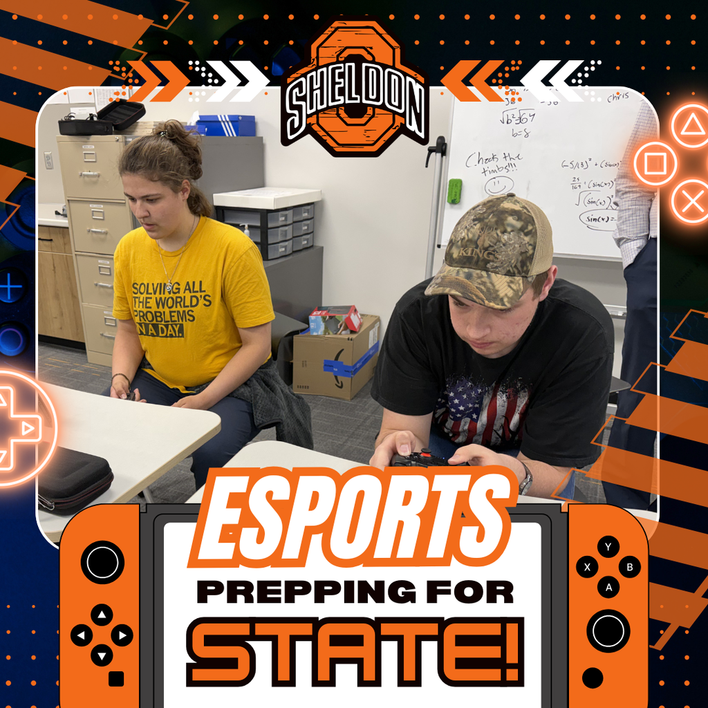 The Sheldon High School eSports Mario Kart team has qualified for the State eSports Competition! The team will travel to Marshalltown next Tuesday, May 19, to compete in person against some of the top teams in the state. After a season of hard work, practice, and preparation, the Orabs have earned the 4th seed out of 12 qualifying teams — an outstanding accomplishment and a testament to their dedication and teamwork. We are incredibly proud of these students and wish them the very best as they represent Sheldon High School at state. Good luck, Orabs!