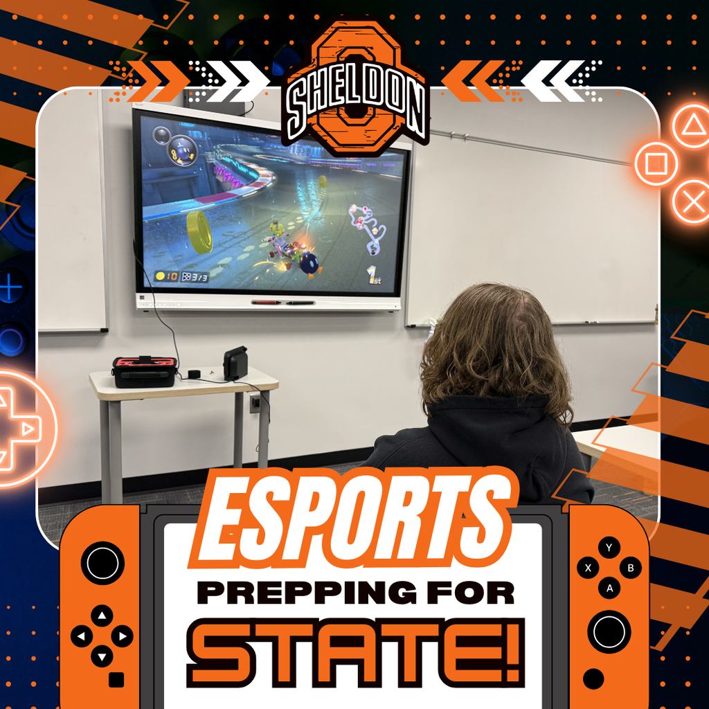 The Sheldon High School eSports Mario Kart team has qualified for the State eSports Competition! The team will travel to Marshalltown next Tuesday, May 19, to compete in person against some of the top teams in the state. After a season of hard work, practice, and preparation, the Orabs have earned the 4th seed out of 12 qualifying teams — an outstanding accomplishment and a testament to their dedication and teamwork. We are incredibly proud of these students and wish them the very best as they represent Sheldon High School at state. Good luck, Orabs!