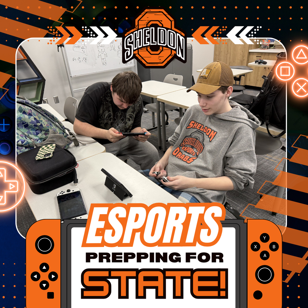 The Sheldon High School eSports Mario Kart team has qualified for the State eSports Competition! The team will travel to Marshalltown next Tuesday, May 19, to compete in person against some of the top teams in the state. After a season of hard work, practice, and preparation, the Orabs have earned the 4th seed out of 12 qualifying teams — an outstanding accomplishment and a testament to their dedication and teamwork. We are incredibly proud of these students and wish them the very best as they represent Sheldon High School at state. Good luck, Orabs!