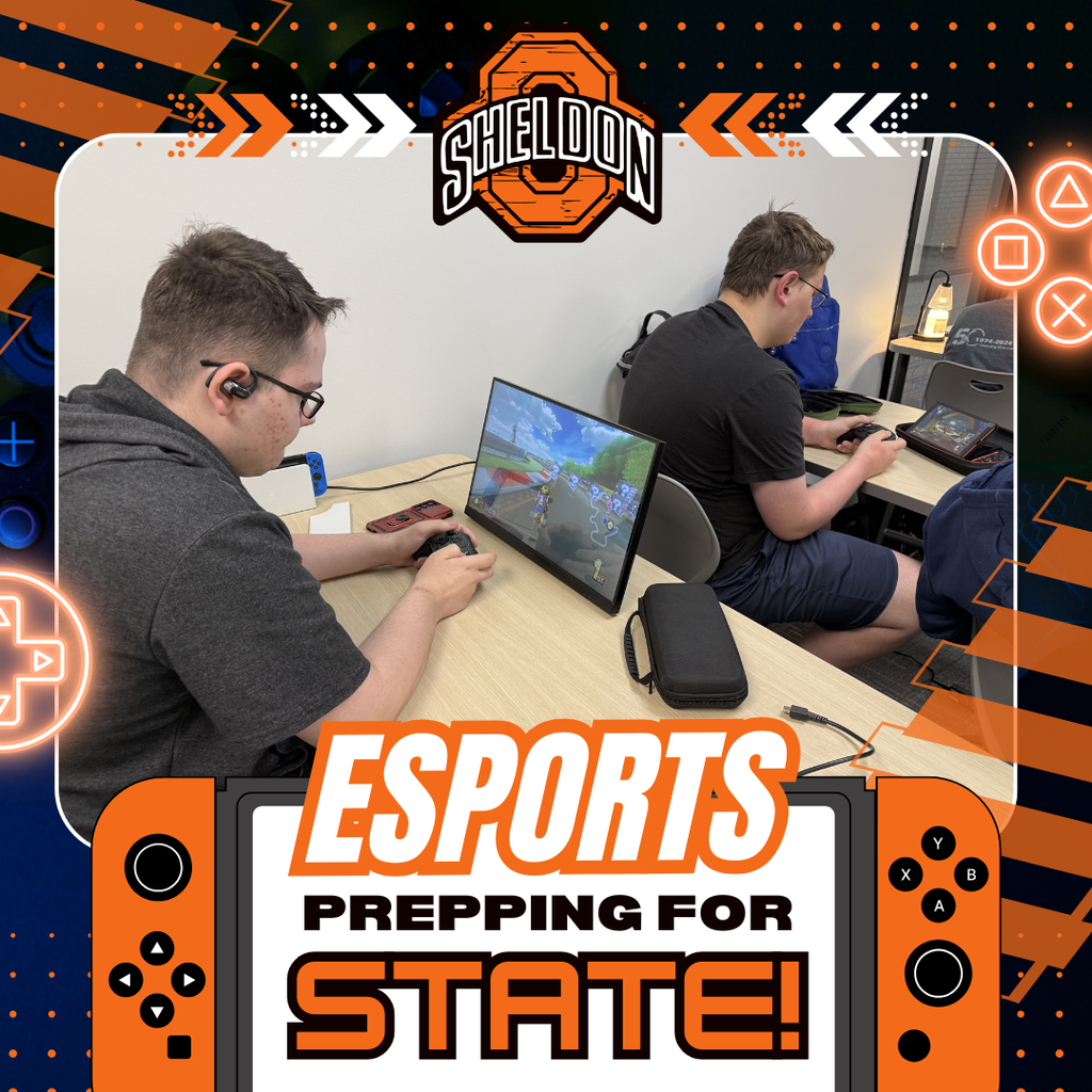 The Sheldon High School eSports Mario Kart team has qualified for the State eSports Competition! The team will travel to Marshalltown next Tuesday, May 19, to compete in person against some of the top teams in the state. After a season of hard work, practice, and preparation, the Orabs have earned the 4th seed out of 12 qualifying teams — an outstanding accomplishment and a testament to their dedication and teamwork. We are incredibly proud of these students and wish them the very best as they represent Sheldon High School at state. Good luck, Orabs!