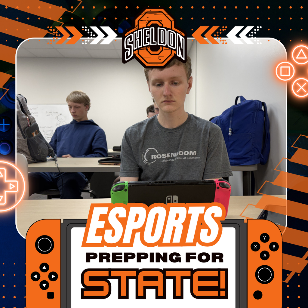 The Sheldon High School eSports Mario Kart team has qualified for the State eSports Competition! The team will travel to Marshalltown next Tuesday, May 19, to compete in person against some of the top teams in the state. After a season of hard work, practice, and preparation, the Orabs have earned the 4th seed out of 12 qualifying teams — an outstanding accomplishment and a testament to their dedication and teamwork. We are incredibly proud of these students and wish them the very best as they represent Sheldon High School at state. Good luck, Orabs!