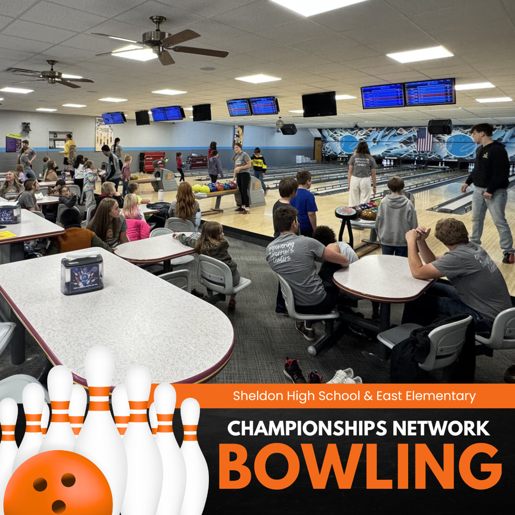 Sheldon High School and East Elementary students had a terrific time bowling as part of the Championship Network’s annual celebration! It was a fun-filled event full of smiles, teamwork, and great memories for everyone involved. Way to go Orabs!