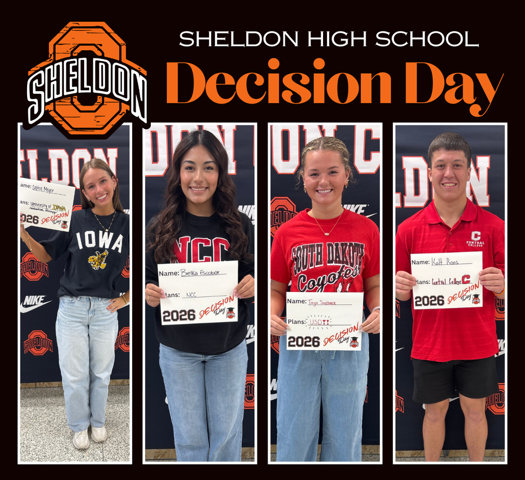 Sheldon High School recently celebrated Decision Day. Our Orab seniors proudly displayed the colleges and universities they have chosen to attend next school year! It was exciting to see students recognized for their hard work and future plans as they prepare for the next chapter of their journeys. We are proud of the Class of 2026 and wish each student the very best as they begin this exciting new adventure! Way to go Orabs!