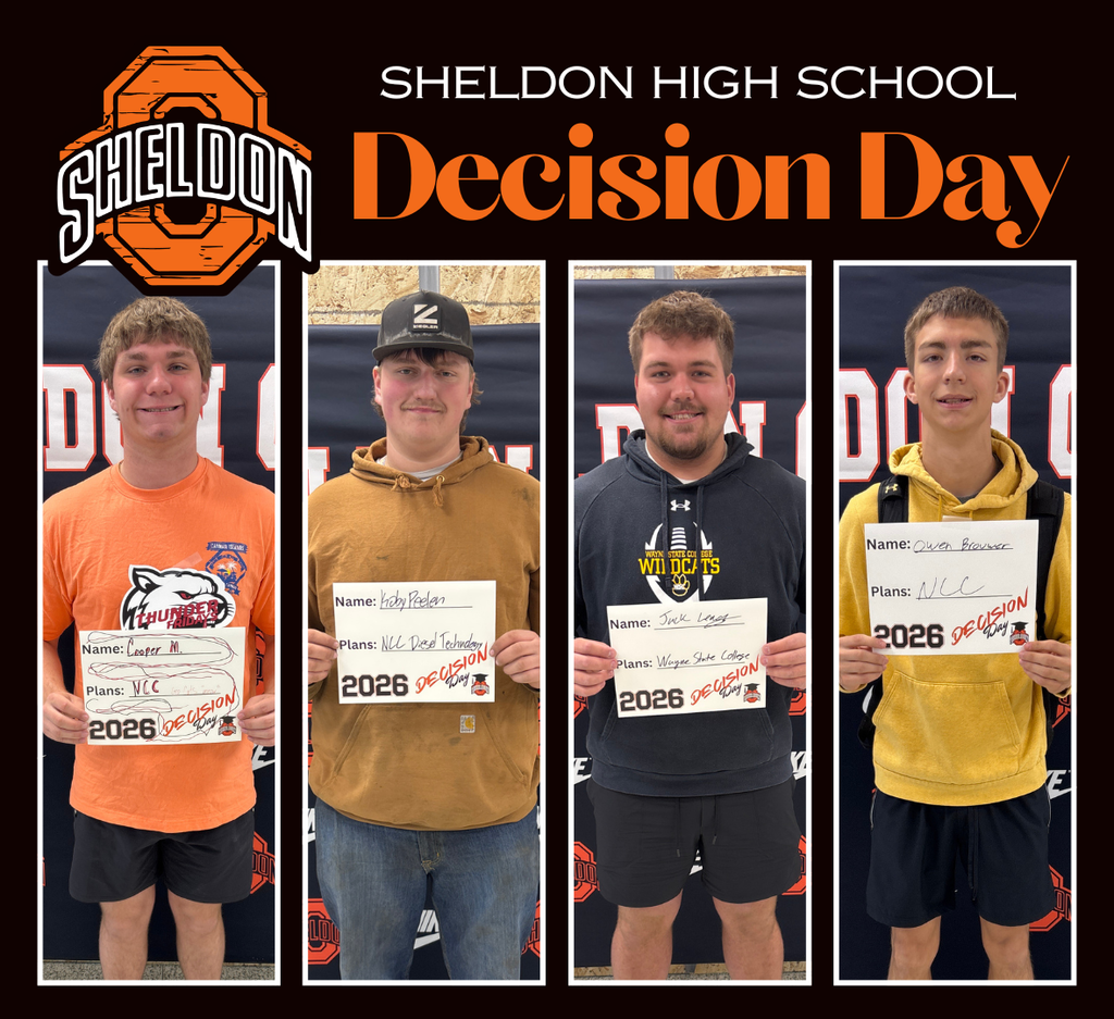 Sheldon High School recently celebrated Decision Day. Our Orab seniors proudly displayed the colleges and universities they have chosen to attend next school year! It was exciting to see students recognized for their hard work and future plans as they prepare for the next chapter of their journeys. We are proud of the Class of 2026 and wish each student the very best as they begin this exciting new adventure! Way to go Orabs!