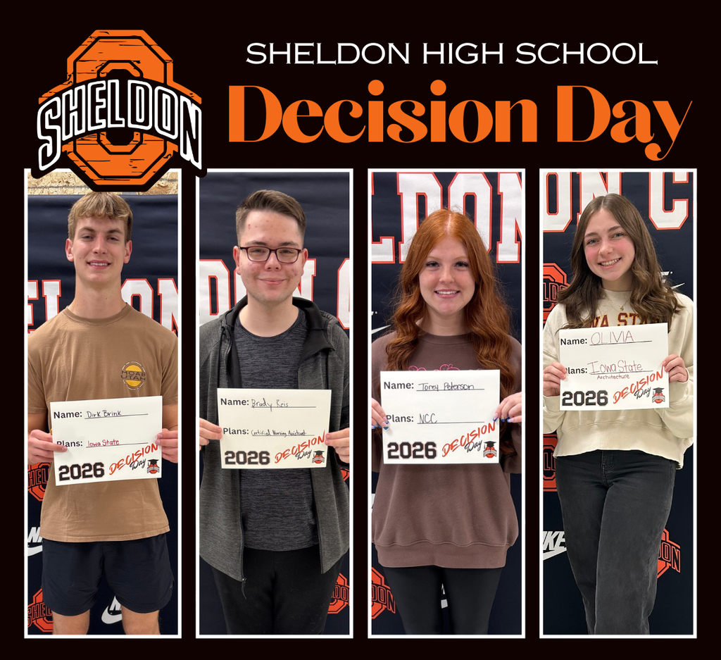 Sheldon High School recently celebrated Decision Day. Our Orab seniors proudly displayed the colleges and universities they have chosen to attend next school year! It was exciting to see students recognized for their hard work and future plans as they prepare for the next chapter of their journeys. We are proud of the Class of 2026 and wish each student the very best as they begin this exciting new adventure! Way to go Orabs!