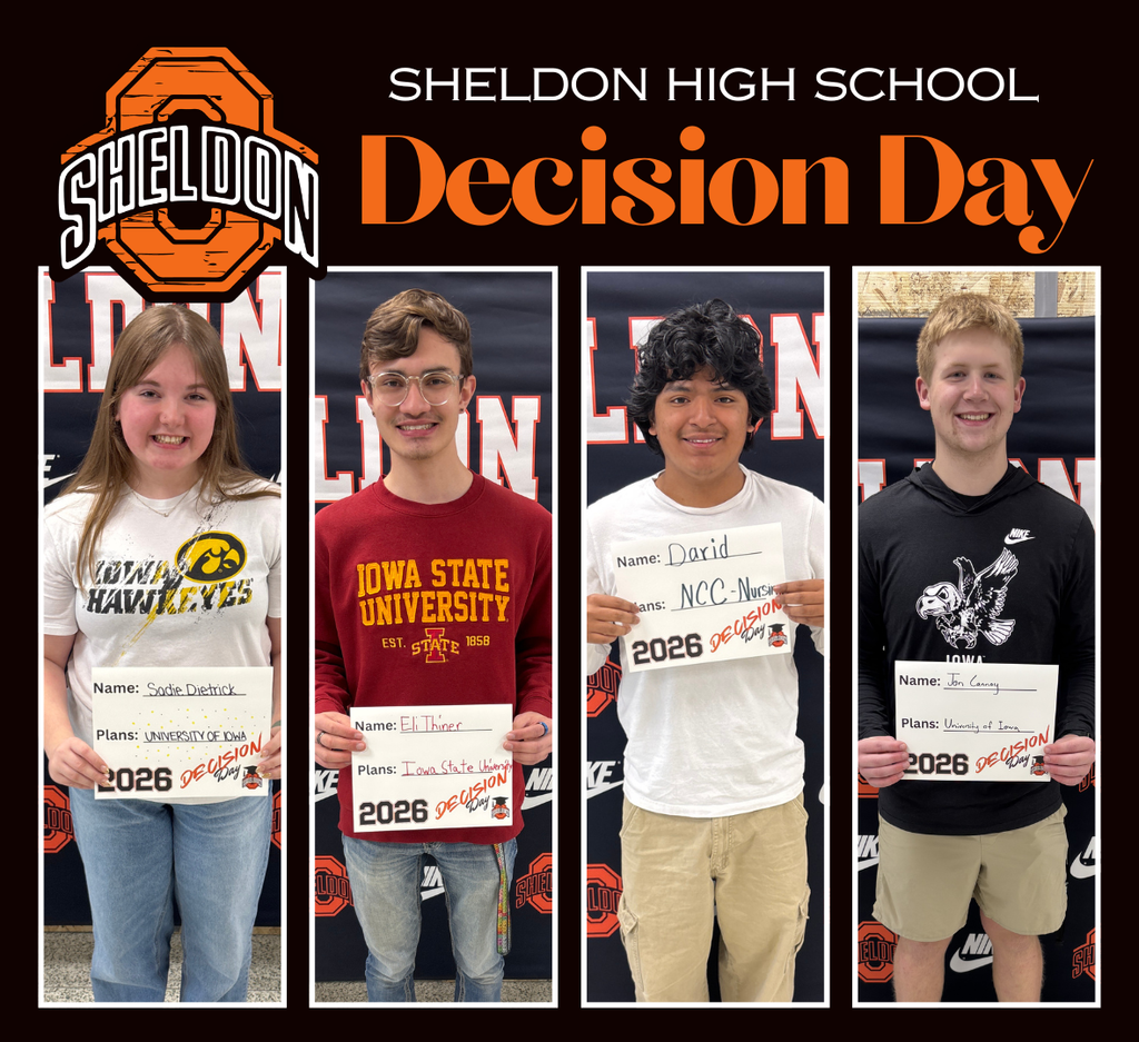 Sheldon High School recently celebrated Decision Day. Our Orab seniors proudly displayed the colleges and universities they have chosen to attend next school year! It was exciting to see students recognized for their hard work and future plans as they prepare for the next chapter of their journeys. We are proud of the Class of 2026 and wish each student the very best as they begin this exciting new adventure! Way to go Orabs!