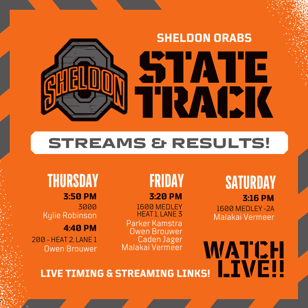Follow all the Orab State Track & Field action online! Live streams and event results are available so you can cheer on the Orabs from anywhere. Go Orabs! Live timing: https://results.wayzatatiming.com/meets/73956 Live stream: https://www.iahsaa.org/watch/