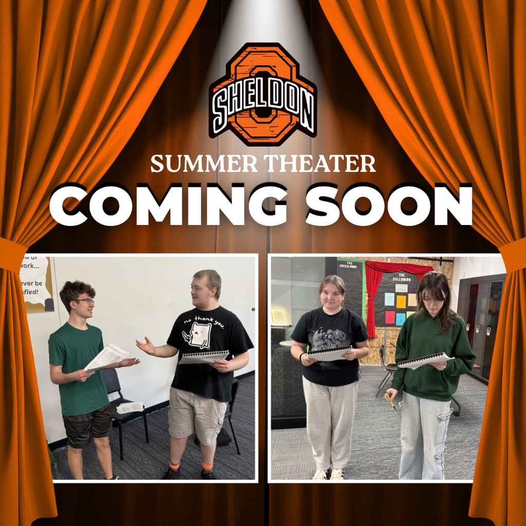 Sheldon Summer Theater shows begin next weekend! Our cast and crew have been working hard to prepare for an exciting performance season, and we can’t wait for you to join us for six great shows. All shows are at 7pm in the Sheldon High School Auditorium. The show on Sunday, July 4 is at 2pm. Here is this year’s lineup.