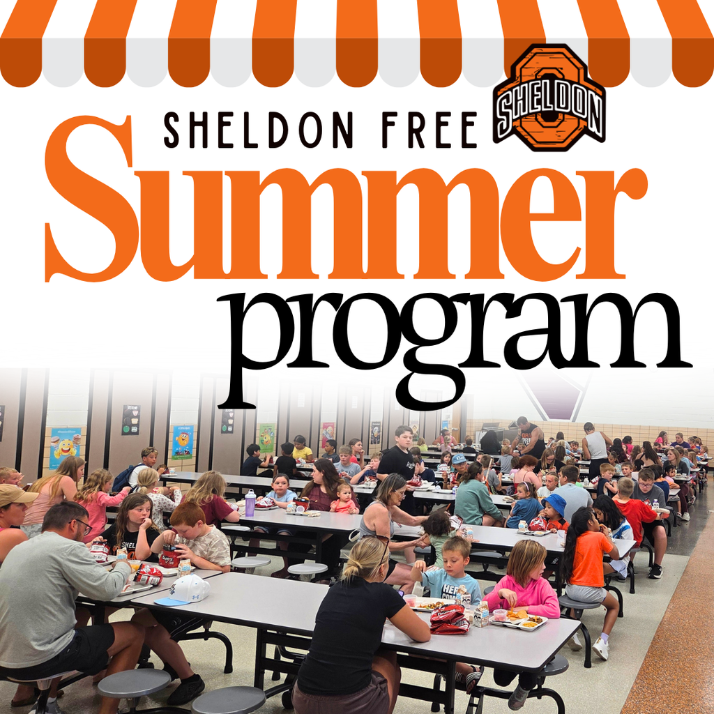 Sheldon Community School District's Free Summer Lunch Program is Off to a Great Start! We're excited to see so many families taking advantage of our Free Summer Lunch Program at East Elementary! This program helps ensure that children have access to nutritious meals throughout the summer in a safe, welcoming environment, and parents are always welcome to join.  📅 Monday - Friday  ⏰ 11:30 am to 12:45 pm 📍 East Elementary (north entrance)  Guardians are welcome to eat alongside the children and enjoy the opportunity to connect with others in the community. We look forward to continuing a great summer of providing healthy meals, friendly faces, and a supportive place for our students and families!