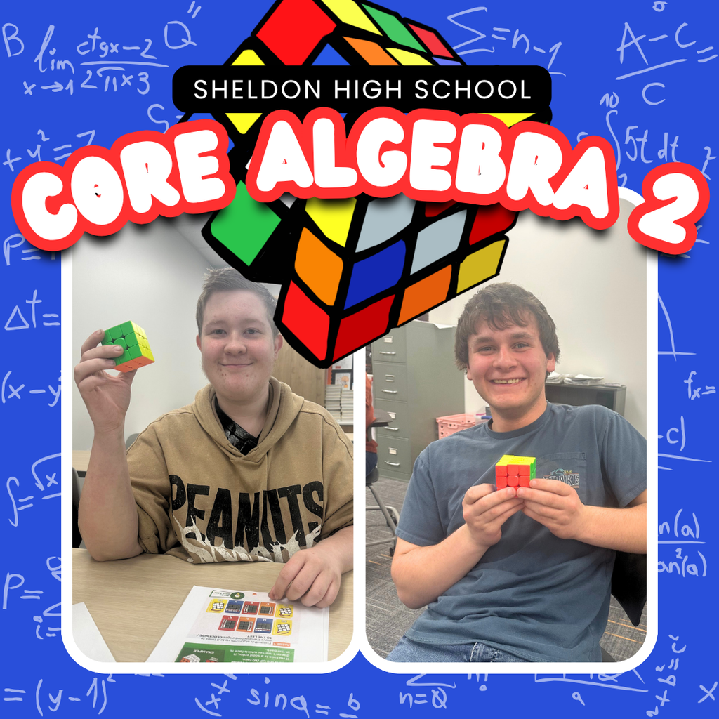 Sheldon High School students in Core Algebra 2 put their learning into action with a real-world challenge: solving Rubik’s Cubes! Throughout the activity, students applied concepts they’ve learned this year, including sequences, transformations, inverse operations, and more. It was a fun and engaging way to see how mathematical thinking can be used to solve complex problems and make connections beyond the classroom. Way to go Orabs!