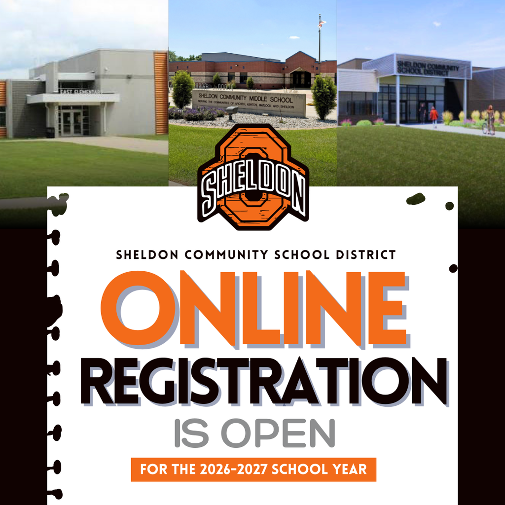 Online Registration is Open! https://www.sheldonschools.com/page/registration Parents and guardians can conveniently register their students anytime throughout the summer. For those who prefer to register in person, registration will be held on Tuesday, August 4.