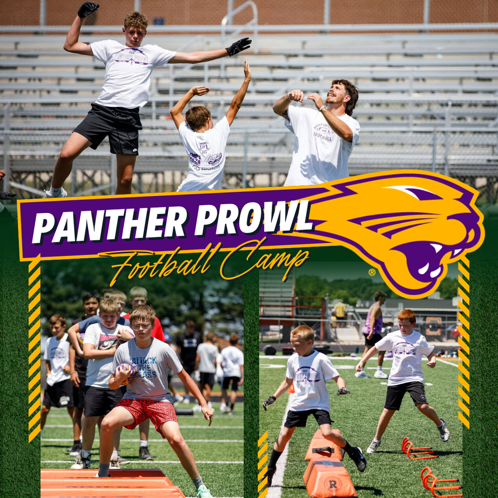 Students in grades 3-8 had an amazing time at the Panther Prowl Football Camp held Saturday at Orab Field!   Panther Prowl is a youth football development program dedicated to building strong fundamentals through skill instruction, offensive and defensive drills, and team-focused activities. Led by UNI football players, the camp helped our young athletes develop football skills, speed, and agility while enjoying a fun, energetic, and positive environment. Great work, future Orabs!