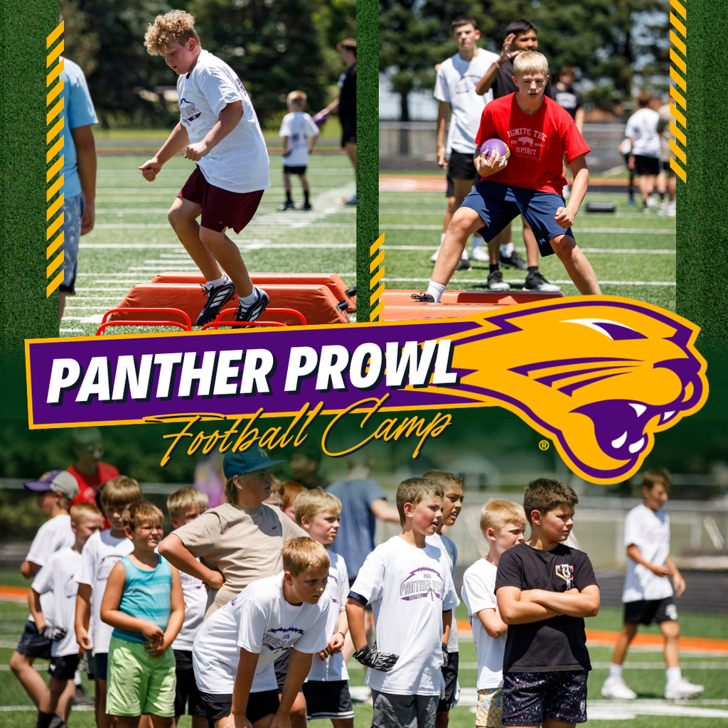 Students in grades 3-8 had an amazing time at the Panther Prowl Football Camp held Saturday at Orab Field!   Panther Prowl is a youth football development program dedicated to building strong fundamentals through skill instruction, offensive and defensive drills, and team-focused activities. Led by UNI football players, the camp helped our young athletes develop football skills, speed, and agility while enjoying a fun, energetic, and positive environment. Great work, future Orabs!