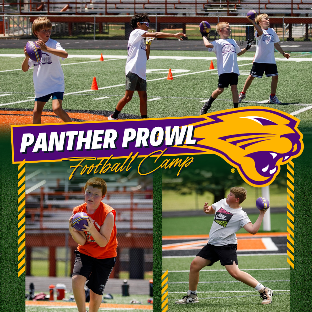 Students in grades 3-8 had an amazing time at the Panther Prowl Football Camp held Saturday at Orab Field!   Panther Prowl is a youth football development program dedicated to building strong fundamentals through skill instruction, offensive and defensive drills, and team-focused activities. Led by UNI football players, the camp helped our young athletes develop football skills, speed, and agility while enjoying a fun, energetic, and positive environment. Great work, future Orabs!