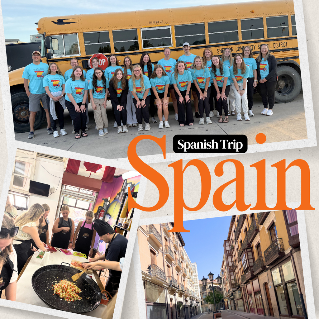 Sheldon High School Spanish students recently returned from an incredible trip to Spain, where they had the opportunity to immerse themselves in the language, culture, history, and traditions they have been studying in the classroom. From exploring historic landmarks to experiencing daily life in Spain, this was truly a memorable and enriching experience for all involved.  A huge thank you to Mr. Miller, Mrs. Wenthe, and Mrs. Keepers for accompanying our students and helping make this once-in-a-lifetime opportunity possible. Their dedication and support provided students with an unforgettable educational adventure that will leave lasting memories for years to come.