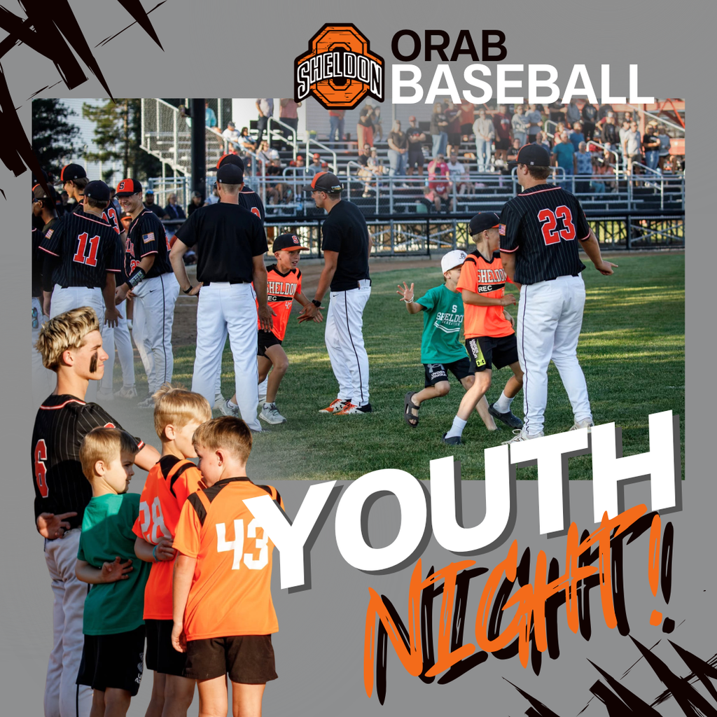 It was a great night celebrating the future of Orab Baseball! Last Friday, Sheldon Youth Baseball players had the opportunity to be part of the JV/V game-day experience. The young athletes met the team in the dugout, ran onto the field alongside the players for introductions, stood shoulder to shoulder with them during the National Anthem, and joined the team huddle before the first pitch. A big thank you to our Sheldon High School baseball players for being outstanding role models. Your leadership, encouragement, and willingness to invest in our younger athletes helps inspire the next generation of Orabs. The future of Orab Baseball is bright!