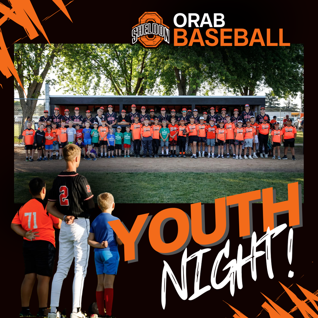 It was a great night celebrating the future of Orab Baseball! Last Friday, Sheldon Youth Baseball players had the opportunity to be part of the JV/V game-day experience. The young athletes met the team in the dugout, ran onto the field alongside the players for introductions, stood shoulder to shoulder with them during the National Anthem, and joined the team huddle before the first pitch. A big thank you to our Sheldon High School baseball players for being outstanding role models. Your leadership, encouragement, and willingness to invest in our younger athletes helps inspire the next generation of Orabs. The future of Orab Baseball is bright!