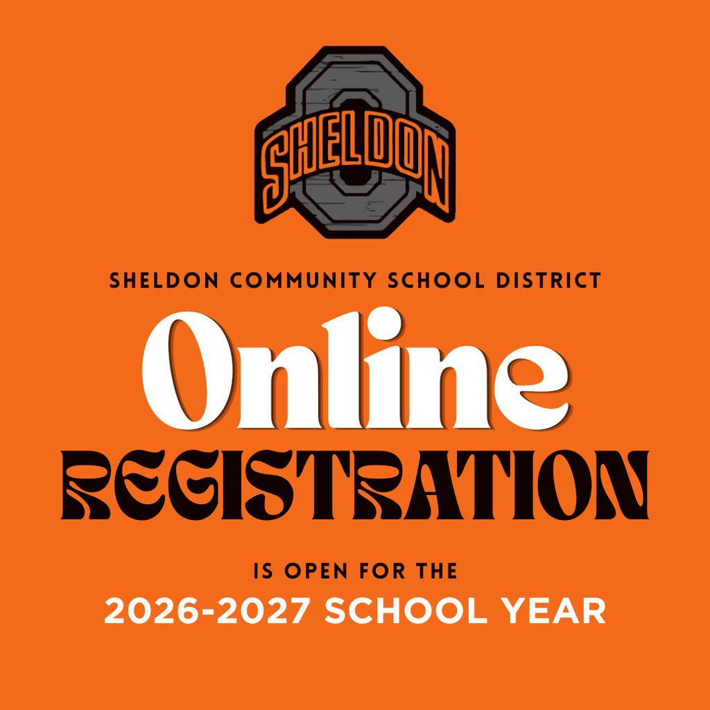 Register your student online! https://www.sheldonschools.com/page/registration Parents and guardians can conveniently register their students anytime throughout the summer. For those who prefer to register in person, registration will be held on Tuesday, August 4.