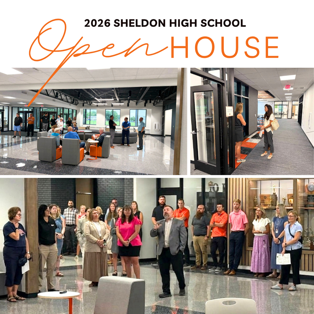 What a great turnout at the Sheldon High School Renovation Ribbon Cutting & Open House! We are so grateful to everyone from our community who came out to tour the newly renovated school and see the exciting improvements firsthand. A project of this size takes an incredible team effort, and we want to extend our sincere appreciation to CMBA Architects for their expertise and partnership, and to Klinger Companies, Inc. for their hard work and dedication throughout the construction process. We also want to recognize Mr. Miller, High School Principal; Eric Maassen, Activities Director; Ryan Cannoy, Director of Buildings & Grounds; and Kasey Trampel, Technology Coordinator for the countless hours, attention to detail, problem-solving, and dedication they put into this project. A special thank you goes to our teachers and staff for their hard work, flexibility, and patience throughout the renovation. Working through construction and changes to our building spaces was no small task, and we truly appreciate the way you continued to put our students first every step of the way. Lastly, thank you to our Sheldon community for your continued support and for joining us to celebrate this exciting milestone! We are incredibly proud of our renovated high school and look forward to all the memories that will be made here #leadon #orabs #sheldonorabs #orabnation #sheldoncommunityschooldistrict #sheldonhighschool #sheldonhighschoolrenovation
