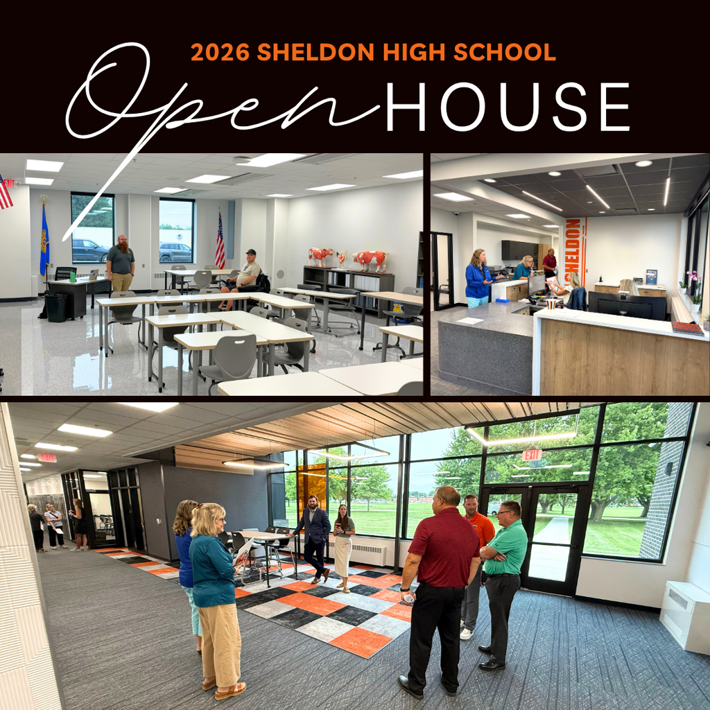 What a great turnout at the Sheldon High School Renovation Ribbon Cutting & Open House! We are so grateful to everyone from our community who came out to tour the newly renovated school and see the exciting improvements firsthand. A project of this size takes an incredible team effort, and we want to extend our sincere appreciation to CMBA Architects for their expertise and partnership, and to Klinger Companies, Inc. for their hard work and dedication throughout the construction process. We also want to recognize Mr. Miller, High School Principal; Eric Maassen, Activities Director; Ryan Cannoy, Director of Buildings & Grounds; and Kasey Trampel, Technology Coordinator for the countless hours, attention to detail, problem-solving, and dedication they put into this project. A special thank you goes to our teachers and staff for their hard work, flexibility, and patience throughout the renovation. Working through construction and changes to our building spaces was no small task, and we truly appreciate the way you continued to put our students first every step of the way. Lastly, thank you to our Sheldon community for your continued support and for joining us to celebrate this exciting milestone! We are incredibly proud of our renovated high school and look forward to all the memories that will be made here #leadon #orabs #sheldonorabs #orabnation #sheldoncommunityschooldistrict #sheldonhighschool #sheldonhighschoolrenovation