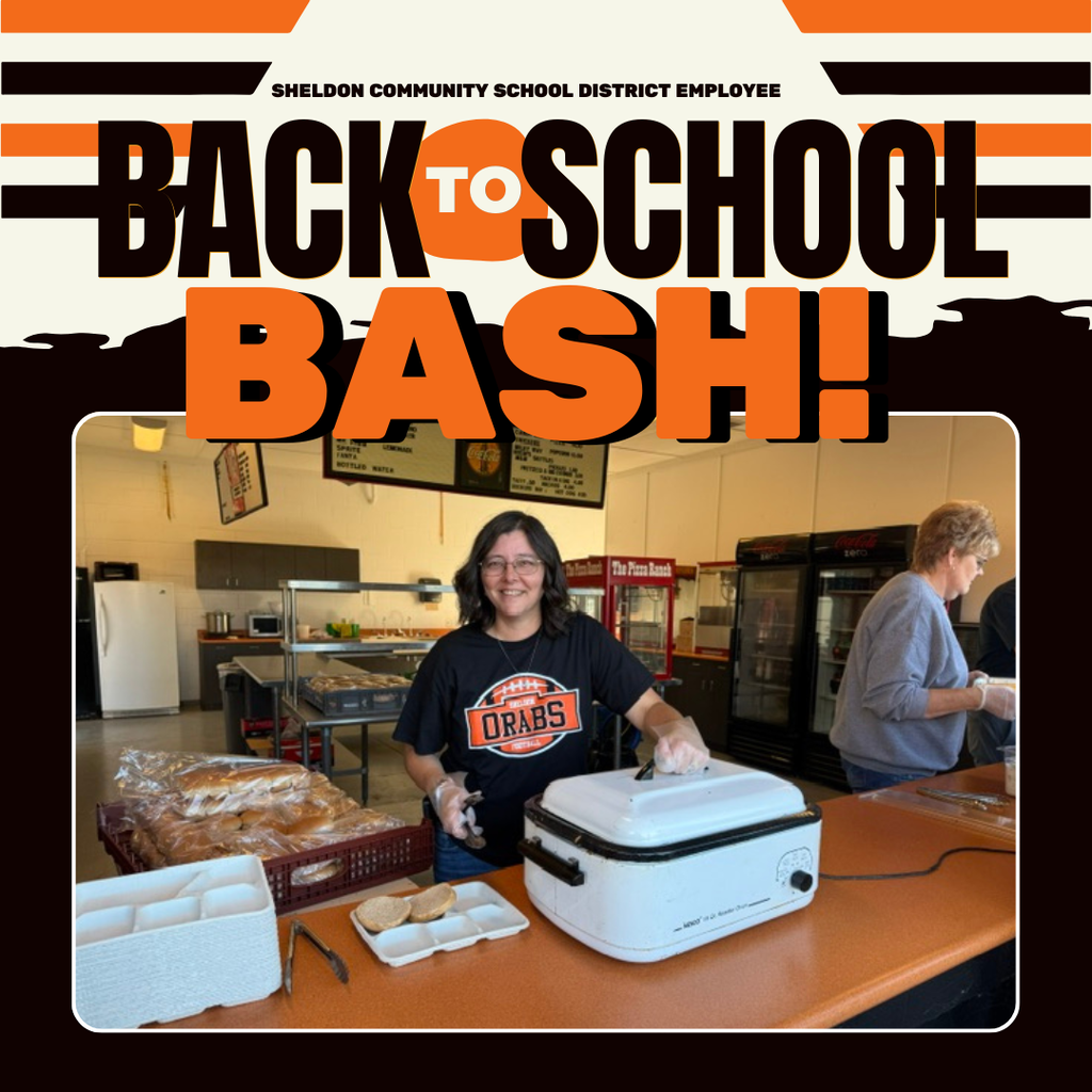 A huge thank you to our School Board members, Amy, Trevor, and Tyler, for volunteering their time at our Back to School Bash the Wednesday before school started! We appreciate you helping make the evening special for our employees and kicking off the new school year on such a fun note. A special thank you as well to our amazing kitchen staff for preparing and serving the delicious meal. Your hard work is always appreciated! Our employees had a great time gathering, enjoying a meal, and celebrating the start of another school year. We’re grateful for the people who help make Sheldon Community School District such a great place to be! Go Orabs!