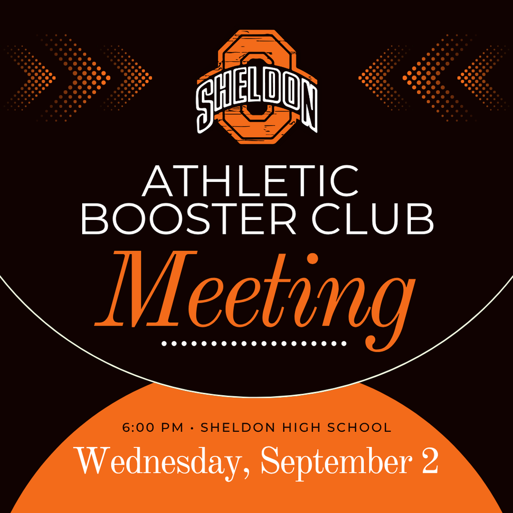 The Sheldon Athletic Booster Club will be holding its monthly meeting Wednesday evening! We invite parents, community members, and anyone interested in supporting Sheldon athletics to attend. New members and fresh ideas are always welcome! Come learn more about how you can get involved and help make a difference for our Orab athletes! 📅 Wednesday, September 2 ⏰ 6:00 pm 📍 Sheldon High School