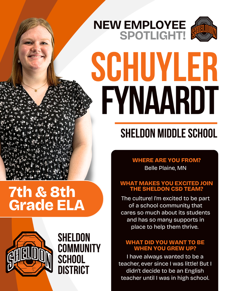 NEW EMPLOYEE SPOTLIGHT! We’re excited to introduce you to our new teachers and staff members and give our community a chance to get to know the people who will be making a difference in the lives of our students. Over the coming weeks, we’ll be featuring our new employees and sharing a little about who they are, their role in our district, and what they’re looking forward to this school year. Help us give Schuyler a warm Orab welcome!