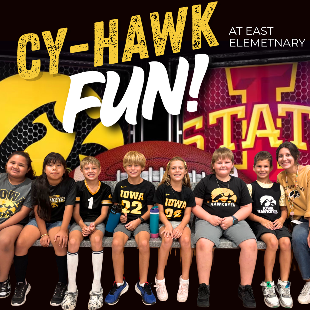The Cy-Hawk rivalry brought out plenty of school spirit at East Elementary! Students had fun showing their team pride by dressing up in their chosen colors before the big Iowa State vs. Iowa showdown! Way to go Orabs!