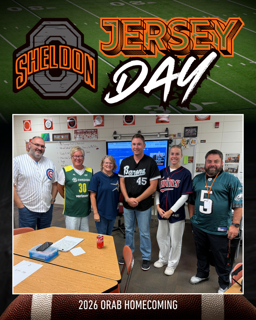 HOMEECOMING WEEK — DRESS UP DAY 4 - PART 5 The halls were filled with team spirit today as students and staff showed off their favorite team attire for Jersey Day! From school teams to favorite professional athletes, everyone brought their game-day energy and represented the teams they love. Way to go Orabs!