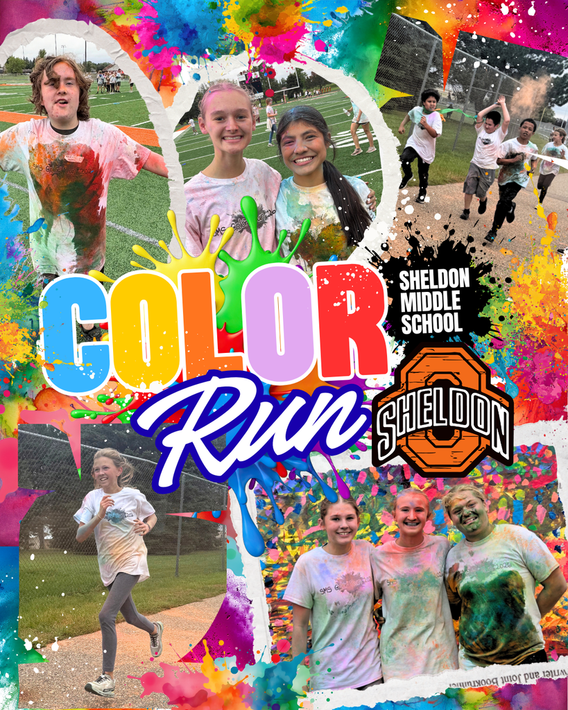 WHAT A COLORFUL SUCCESS! PART 1 Our Sheldon Middle School Color Run was a blast! Students enjoyed fun activities, tackled obstacle courses, and, of course, got completely splattered with color along the route! It was an afternoon filled with smiles, laughter, school spirit, and plenty of colorful memories. A HUGE thank you to all of our parents and local businesses who hosted stations along the route and helped make the event so much fun! And, of course, thank you to our Middle School students for all of their hard work fundraising to make this celebration possible. Your efforts paid off with an afternoon full of fun, color, and memories! Way to go Orabs!
