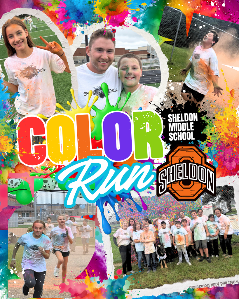 WHAT A COLORFUL SUCCESS! PART 1 Our Sheldon Middle School Color Run was a blast! Students enjoyed fun activities, tackled obstacle courses, and, of course, got completely splattered with color along the route! It was an afternoon filled with smiles, laughter, school spirit, and plenty of colorful memories. A HUGE thank you to all of our parents and local businesses who hosted stations along the route and helped make the event so much fun! And, of course, thank you to our Middle School students for all of their hard work fundraising to make this celebration possible. Your efforts paid off with an afternoon full of fun, color, and memories! Way to go Orabs!