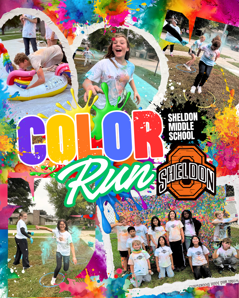 WHAT A COLORFUL SUCCESS! PART 1 Our Sheldon Middle School Color Run was a blast! Students enjoyed fun activities, tackled obstacle courses, and, of course, got completely splattered with color along the route! It was an afternoon filled with smiles, laughter, school spirit, and plenty of colorful memories. A HUGE thank you to all of our parents and local businesses who hosted stations along the route and helped make the event so much fun! And, of course, thank you to our Middle School students for all of their hard work fundraising to make this celebration possible. Your efforts paid off with an afternoon full of fun, color, and memories! Way to go Orabs!