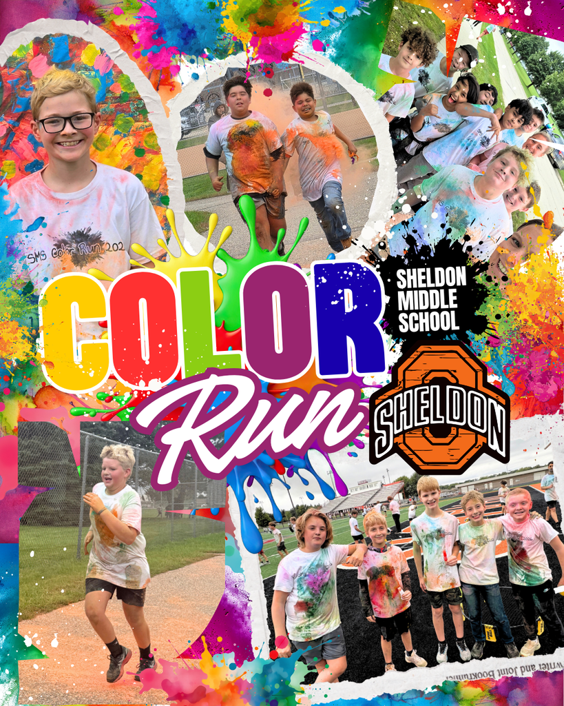 WHAT A COLORFUL SUCCESS! PART 1 Our Sheldon Middle School Color Run was a blast! Students enjoyed fun activities, tackled obstacle courses, and, of course, got completely splattered with color along the route! It was an afternoon filled with smiles, laughter, school spirit, and plenty of colorful memories. A HUGE thank you to all of our parents and local businesses who hosted stations along the route and helped make the event so much fun! And, of course, thank you to our Middle School students for all of their hard work fundraising to make this celebration possible. Your efforts paid off with an afternoon full of fun, color, and memories! Way to go Orabs!